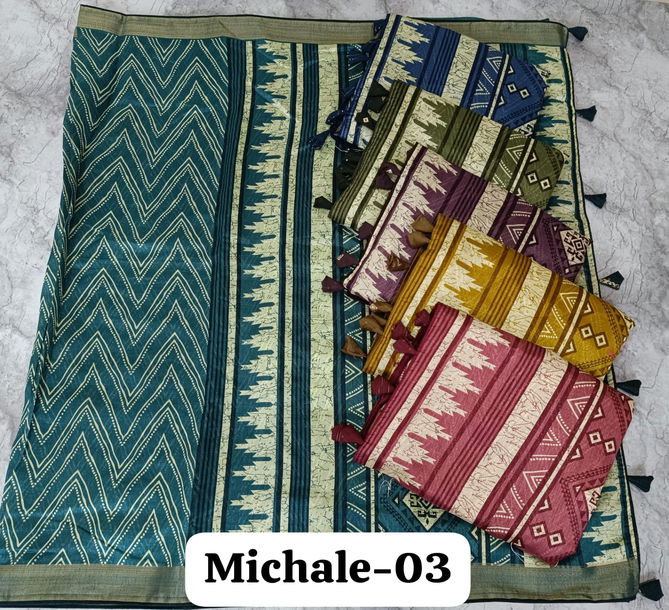 Michale 03 By Kalpatru Dola Solid Leheriya Printed Sarees Wholesale Shop In Surat